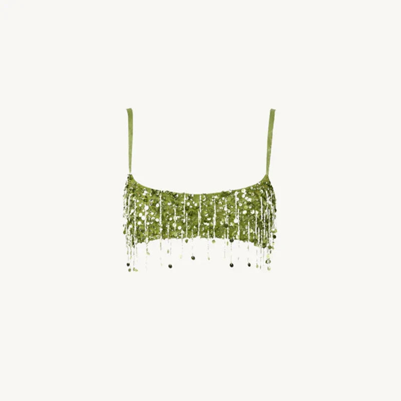Leilani - Glamorous 2-Piece Beaded Fringe Set